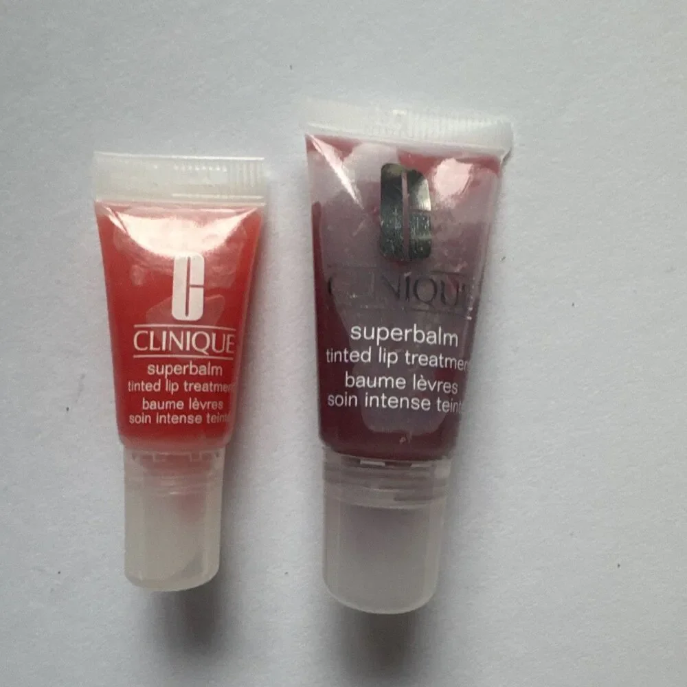 Clinique Superbalm Tinted Lip Treatment Plum 14 Raspberry 02 Lot 2 Discontinued
